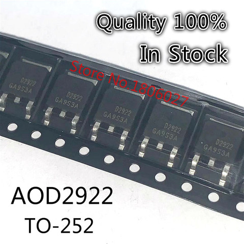 10PCS/LOT    AOD2922 D2922 N-channel TO-252 100V 7A FET ► Photo 1/1