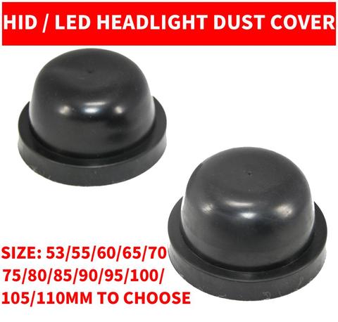 2PCS Car Headlight Rubber Cover Cap Waterproof Dustproof Case Shell For Auto Headlamps Bulbs Seal Soft Housing Retrofit Styling ► Photo 1/6