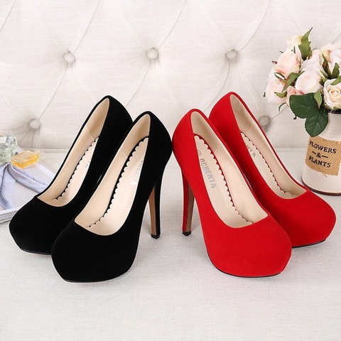 Super High Heel Women's Shoes Waterproof Platform Shoes Nightclub Fine with Sexy 14 Cm Large Size High Heels Wedding Shoes 35-46 ► Photo 1/5