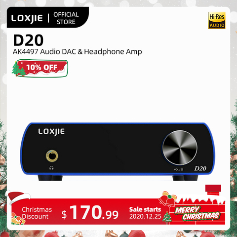 LOXJIE D20 Audio DAC Desktop Digital to Analog Converter & Headphone Amp Chip AK4497 Support 32bit/768kHz DSD512 OLED Display ► Photo 1/6
