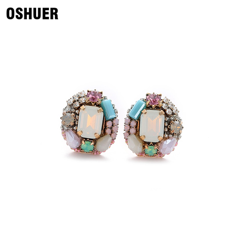 OSHUER New Korean Style Cute Stud Earrings For Women 2022 New Fashion Sweet Earrings Femme Brinco Wholesale Jewelry ► Photo 1/6