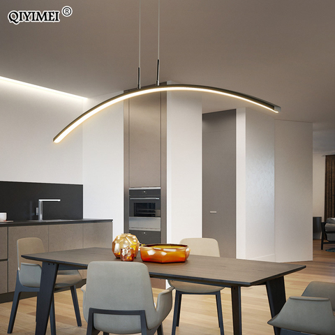 Remote control Modern LED Pendant Lights For study Kitchen Dining Living Room Cord Hanging Lustre Indoor Lamps Input AC90-260V ► Photo 1/6