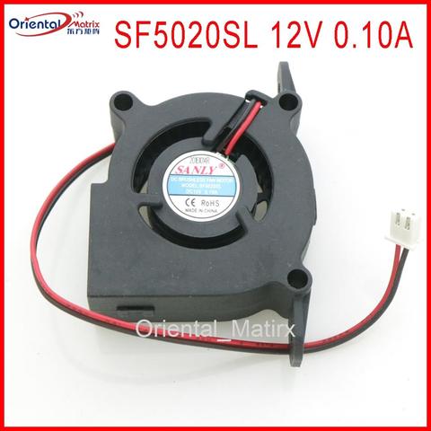 Free Shipping SF5020SL 12V 0.10A 5CM 50*50*20mm 2Pin For Ultra Quiet Humidifier Turbo Cooling Fan ► Photo 1/6