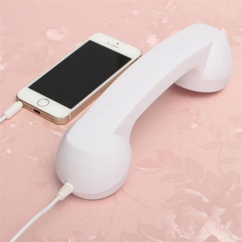 Cell Phone Handset, Retro Telephone Handset Anti Radiation Receivers 3.5MM  for iPhone iPad,Mobile Phones,Computer 