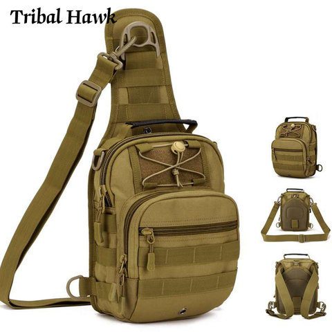 Tactical Shoulder Bag Military Molle Nylon Camo Backpack Army Men Fishing Camping Hunting Hiking Waterproof Chest Sling Bag ► Photo 1/6