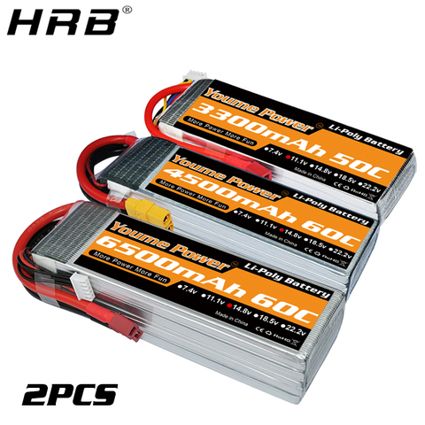 Youme Lipo Battery 3300mah 4500mah 5200mah 6200mah 6500mah T Deans EC5 XT90 3S 11.1V 2S 7.4V 4S 14.8V 6S 22.2V RC Airplane Parts ► Photo 1/6