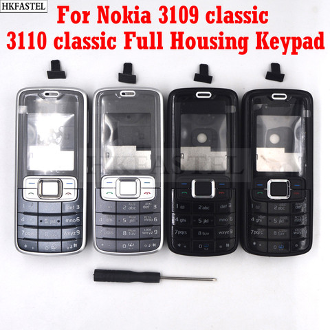 HKFASTEL New Cover  For Nokia 3110c 3110 Classic 3109c 3109 Mobile Phone Full Housing with Keypad Case Tool ► Photo 1/6