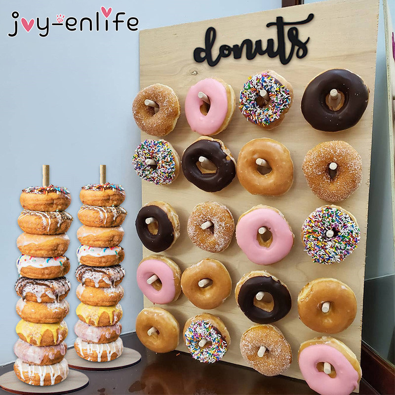 Wedding Party Wall Display Baby Shower Acrylic Holder Reusable Donut Stand Home