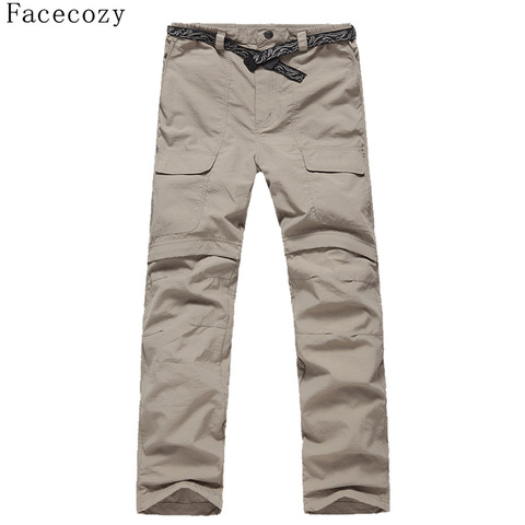 Facecozy New Men Summer Quick Drying Hiking Trekking Pants Male Removable Camping Pants Outdoor Ultra-thin Fishing Trousers ► Photo 1/5