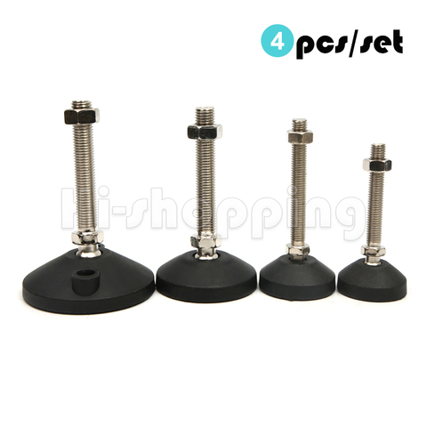 4Pcs Nylon Universal Adjusting Foot With Threaded M8 M10 M12 M14 M16 Rubber Seat Anti-Slip Damping Furniture Guard Glide Pad ► Photo 1/6