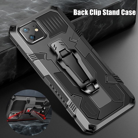 Shield Case For iPhone 12 Pro Max 11 7 8 6s 6 Plus XR XS X SE 2022 Phone Case Clip Impact Shockproof Cover For Apple 12 Mini ► Photo 1/6