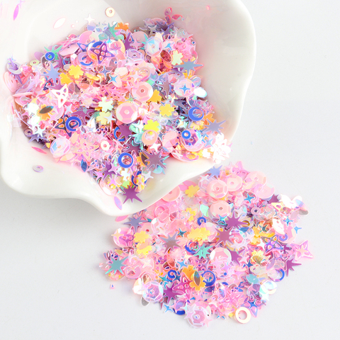 Multi Size Paillettes Multi Shape Sequin Mix Flower Flat Cup Round Shell Pvc Loose Sequins For Craft Home Party Decoration 10g ► Photo 1/6