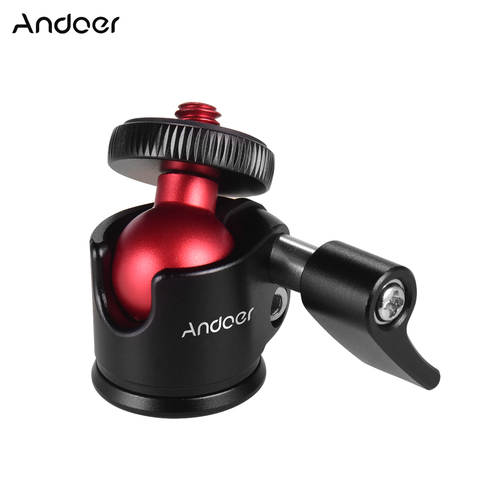 Andoer Mini Tripod Ball Head  with 1/4in Screw great compatible with tripod, selfie stick 360 Degree Swivel for DSLR Camera ► Photo 1/6