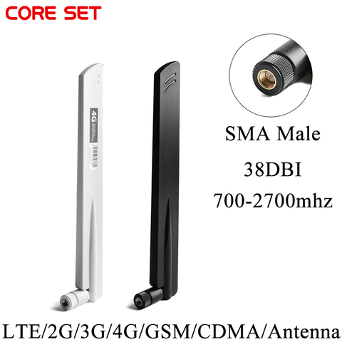 Hot 4G LTE 38DBI SMA Male Connector Antenna for GSM/CDMA 3G 4G router modem 700-2700mhz ► Photo 1/6