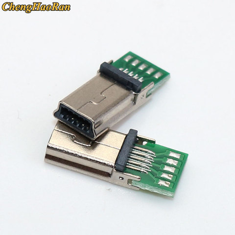 ChengHaoRan 5pcs Mini USB 10P Plug Socket Charging Adapter W/ PC Board Mini 10 Pin Male USB Data Cable Connector ► Photo 1/4