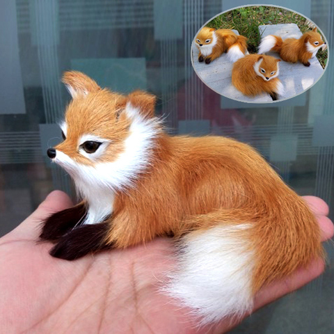 1 Pcs Simulation Animal Foxes Plush Toy Doll Photography for Children Kids Birthday Gift S55 ► Photo 1/5