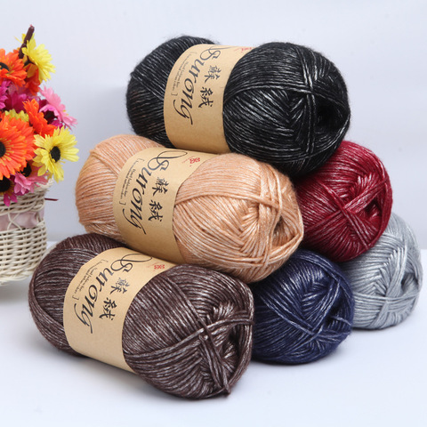 Wholesale 1kg Silk Cotton Knitting Yarns Crochet Needlework Thick Wool Yarn  For Knitting wol Thread DIY Hand Knit Scarf Sweater - Price history &  Review, AliExpress Seller - QJH Official Store