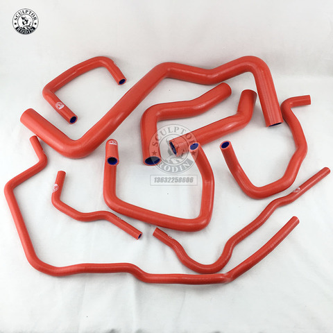 Silicone Radiator Hose Kit For Volkswagen 1999-2006 Golf Mk4 1.8T Turbo  (9pcs) RED/BLUE/BLACK ► Photo 1/4