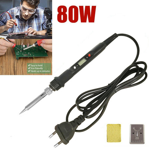 80W Tin Soldering Iron Digital Soldering Irons Kit Set Electric Temperature LCD Adjustable 220V 80W Rework Welding Tools Diy Kit ► Photo 1/6