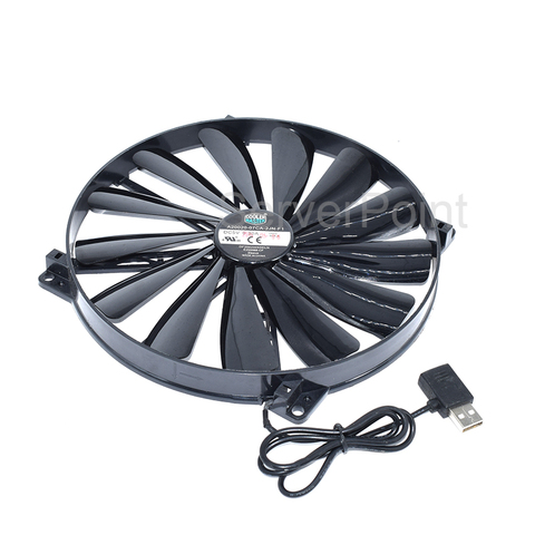 Original A20020-07CA-2JN-F1 DF2002005SELN DC5V 0.30A 20cm 200*200*20MM USB Cooling Fan ► Photo 1/2