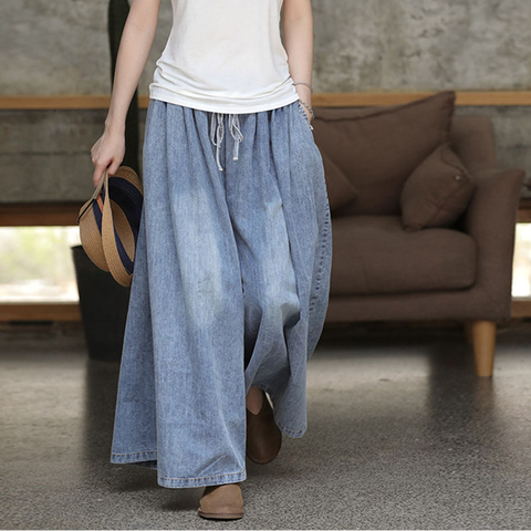 NINI WONDERLAND Spring Summer Cotton Jeans 2022 Denim Loose Wide Leg Pants Women High Waist  Vintage Retro Pants Female Trousers ► Photo 1/6