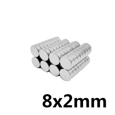 20/50/100/200/300PCS 8x2 mm Neodymium Super Strong Magnet 8mmx2mm Permanent Round Magnet 8x2mm Powerful Magnetic Disc Magnet 8*2 ► Photo 1/4