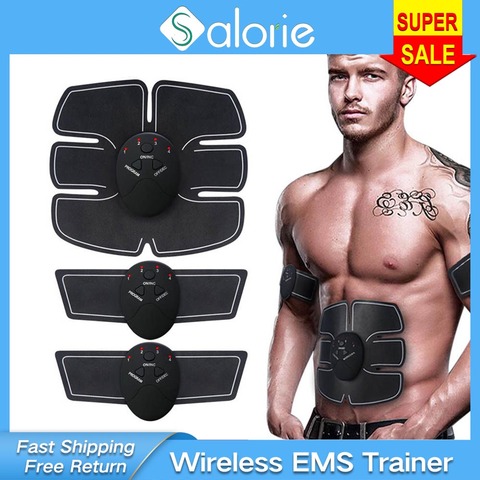 Wireless EMS Trainer abs Muscle Stimulator Myostimulator Body Fitness Electric Weight Loss Body Slimming Massager Belt Body Slim ► Photo 1/6