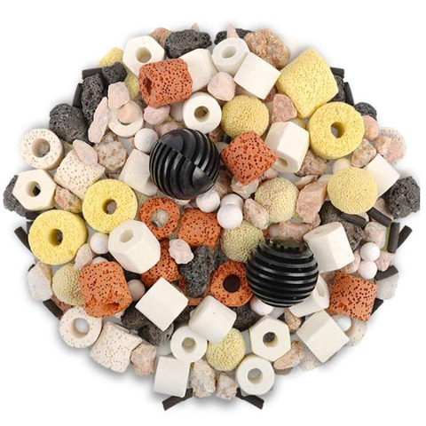 NCFAQUA 7 in 1 Filter Media Bacteria House Biological Porous Ceramic Rings Maifanite Bio Balls for Aquarium Tank Accessories ► Photo 1/6