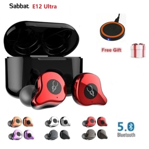 Original Sabbat E12 TWS Wireless Bluetooth Earphones HIFI Monitor Noise Isolation In-ear Sport Headset Wireless Charging Box PK ► Photo 1/6