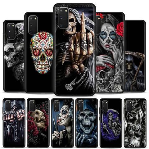 Grim Reaper Skull Skeleton Silicone Phone Case For Samsung Galaxy S20 Ultra S20 FE S10 5G S8 S9 Plus S10e S10 Lite Cover Coque ► Photo 1/6