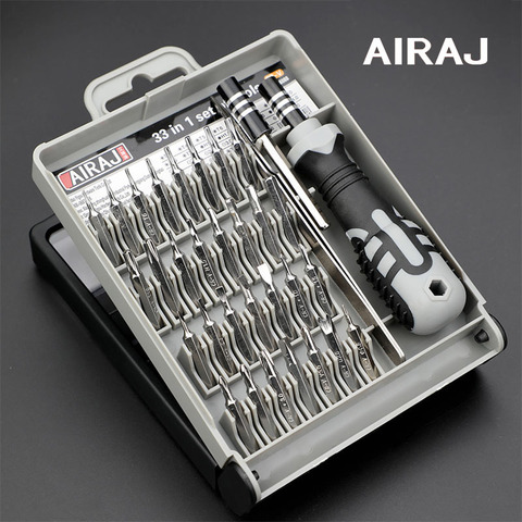 AIRAJ All In 1 Screwdriver Set Precision Magnetic Screw Driver Bits Torx Hex Bit Handle Mobile Phone Repair Screwdrive Kit Tools ► Photo 1/6