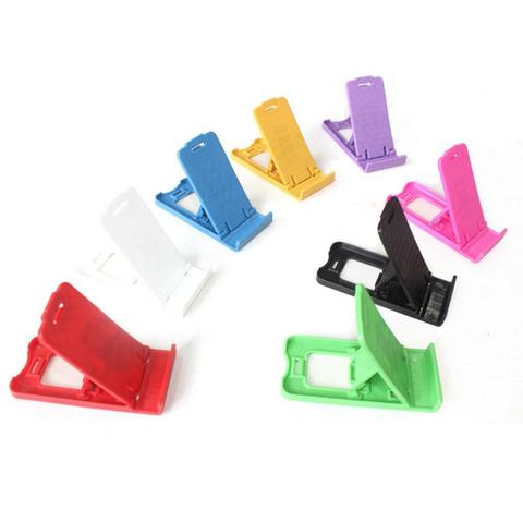 Colorful  Collapsible Plastic Mobile Phone Portable Foldable Car Mobile Phone Mount Cradle Desktop Desk Stand Holder ► Photo 1/6