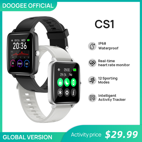 DOOGEE CS1 Smart Watch Sport Smart Watch IP68 Waterproof Real-time Heart Rate Monitor 12 Sporting Modes ► Photo 1/6