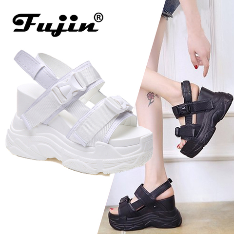 Fujin High Heeled Sandals Female Slides Shoes Thick Bottom Summer 2022 New Women's Shoes Wedge with Open Toe Platform Shoes ► Photo 1/6