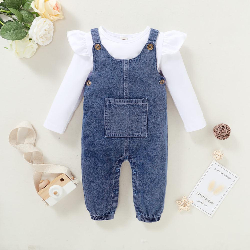 Toddler Baby Girls Clothes Set Autumn Tops Denim Jeans Pant Winter Outfits HOT 