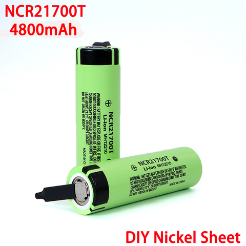 3.7V NCR21700T 4800mAh li-lon battery 21700 15A 5C Rate Discharge ternary Electric car lithium batteries DIY Nickel sheets ► Photo 1/6