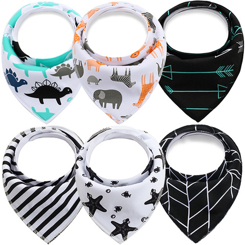 2pcs/lot Cotton Baby Boys And Girls Feeding Burp Cloths Triangle Baby Bibs Towel Cute Bandanas Scarf Children Cravat Baby Stuff ► Photo 1/6