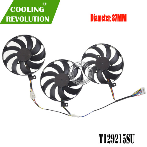 87MM T129215SU Graphics Card Cooling Fan RX 5600 XT RX 5700 RX 5700 XT for ASUS ROG Strix RX 5600 XT RX 5700 RX 5700 XT ► Photo 1/2