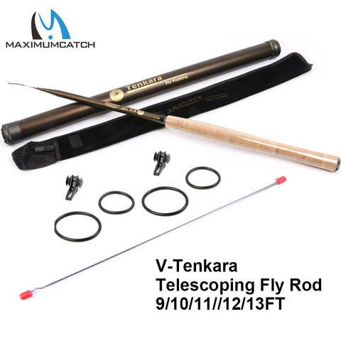 Maximumcatch Telescoping Rod Tenkara Fly Rod 9/10/11//12/13FT Tenkara Rod with Hook keepers Telescopic fly fishing Rod ► Photo 1/6