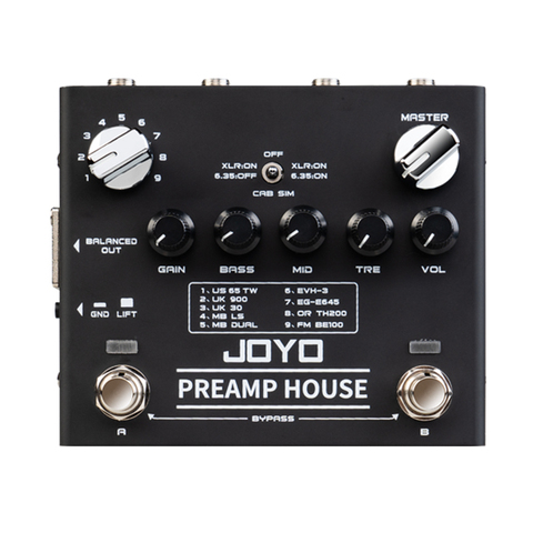 JOYO R-15 Preamp House Multi Pedal Distortion and Clean Pedal 9 AMPs Preamp Simulator  Multi Effect Pedal 18 Tones Dual Channel ► Photo 1/6