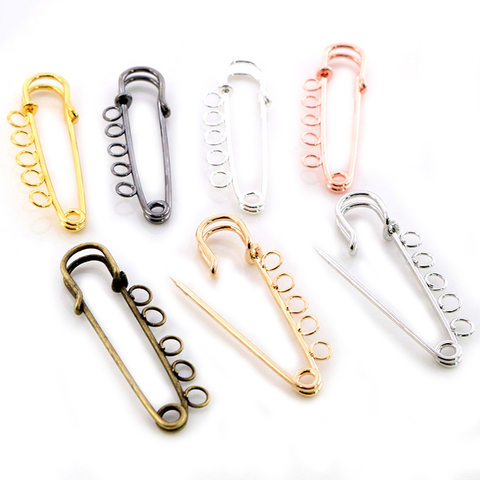 5pcs/lot 50*15mm Brooches Findings Classic 7 Colors Brooch Safety Pins Supplies for Jewelry Accessories Jewelry Making Supplies ► Photo 1/6