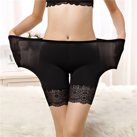 Seamless Underwear Shorts Women Soft Cotton Safety Short Pants Female Sexy  Lace Black Boxers Women Plus Size Boyshort Panties - Price history & Review, AliExpress Seller - Exquisite-Lady Store