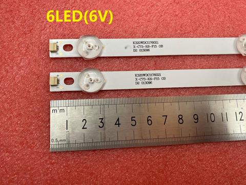 New 2 PCS 6LED 583mm LED backlight strip for TX-32ER250ZZ 4708-K32WDC-A2113N01 K320WDC2B  K320WDC1 A2 471R1P44 K320WDC1176021 ► Photo 1/6