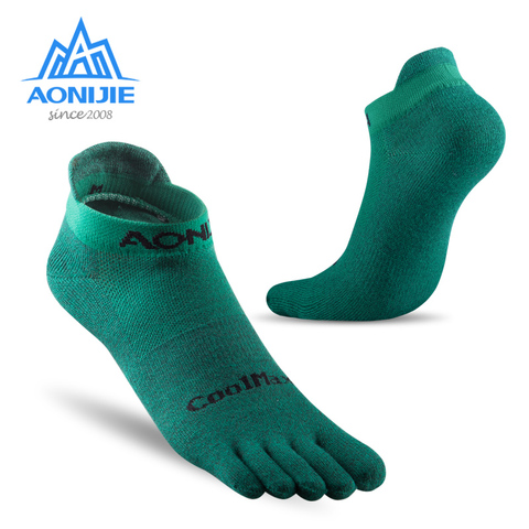 AONIJIE E4110 One Pair Lightweight Low Cut Athletic Toe Socks Quarter Socks For Five Toed Barefoot Running Shoes Marathon Race ► Photo 1/6