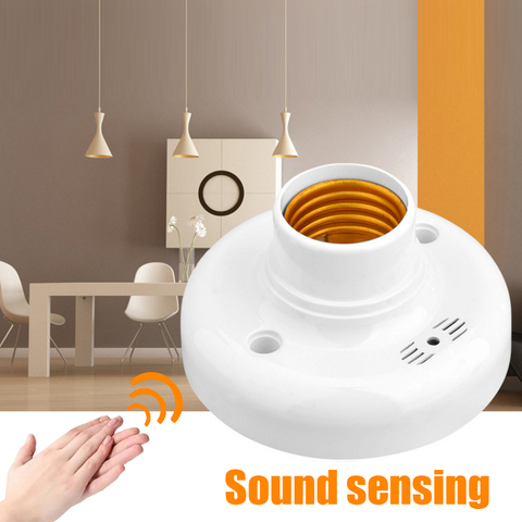 Mount E27 Lamp Holder Bases Sound Sensor and Light Control Switch Screw Mouth Induction Voice Sensor LED Lamp Socket ► Photo 1/6