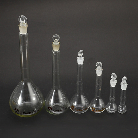 TEST 5ml-250ml Laboratory Supply With Stopper Transparent Clear Glass Volumetric Flask Glassware With Stopper Lab Chemistry ► Photo 1/6