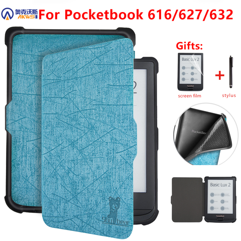 Cover case for Pocketbook 616/627/632 E-reader Sleep Cover for Pocketbook Basic Lux 2/touch Lux/touch HD 3 e-book funda capa ► Photo 1/6