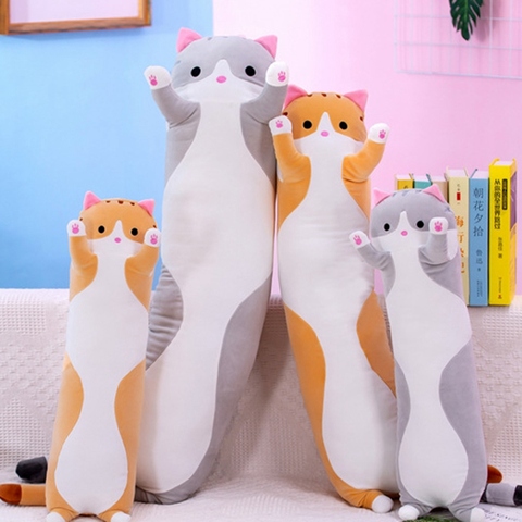 Fat and Thin Cat Plush Toys Animal Cat Cute Long Soft Toys Sleeping Pillow Cushion Stuffed Gift Doll for Kids Birthday ► Photo 1/6