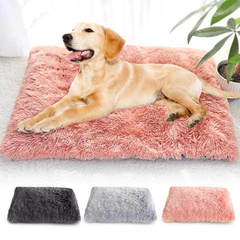 Soft Fleece Pet Dog Bed Mat Long Plush Winter Puppy Cat Bed Blanket Sleeping Cover Mattress For Small Large Dogs Cushion House ► Photo 1/6