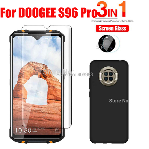 3-in-1 Case Glass For DOOGEE S96 Pro 6.3” Screen Protector Glass Full Protection on For DOOGEE S96 Pro Camera Lens Glass ► Photo 1/6